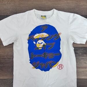 A Bathing Ape White Graphic Tee